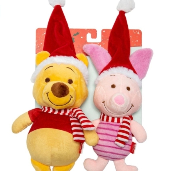 Disney Winnie the Pooh Piglet Christmas Dog Toy Set NWT - Picture 3 of 3
